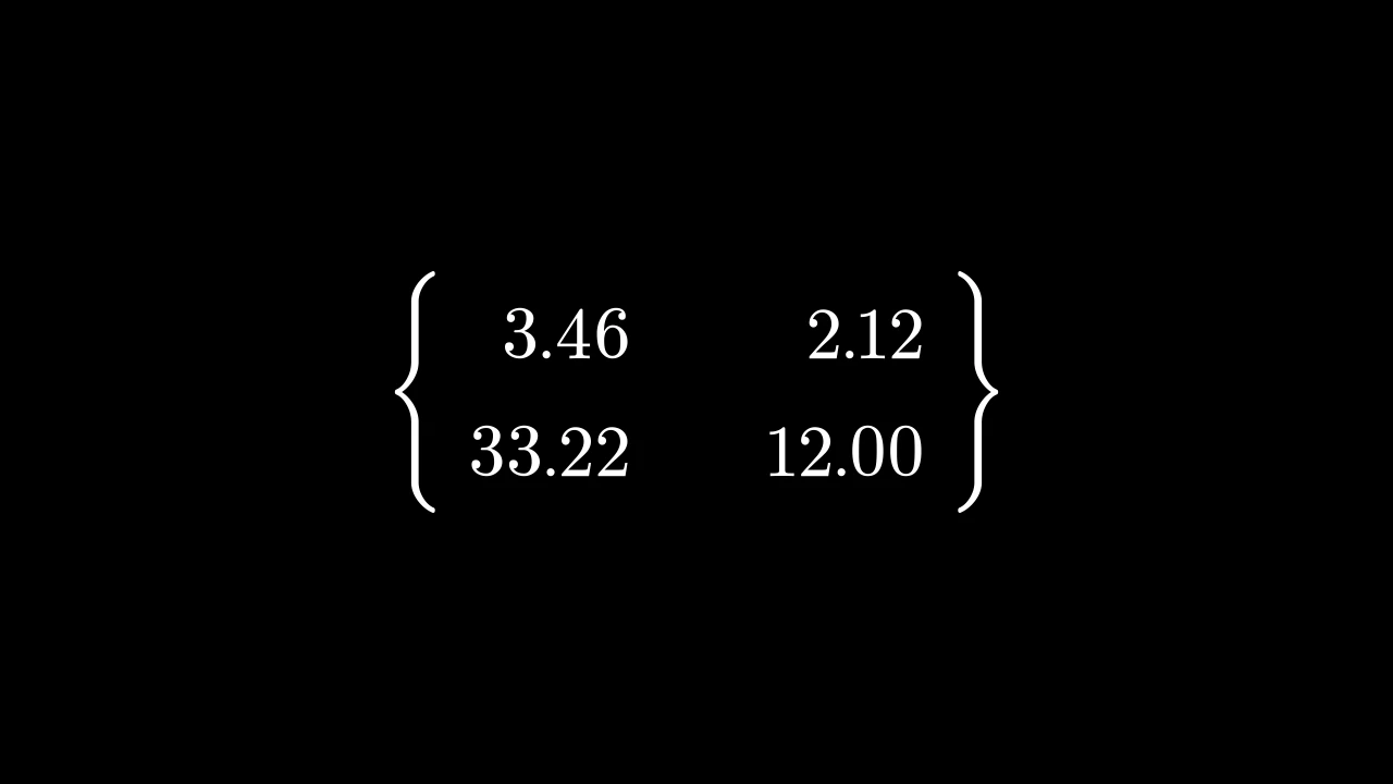 DecimalMatrixExample
